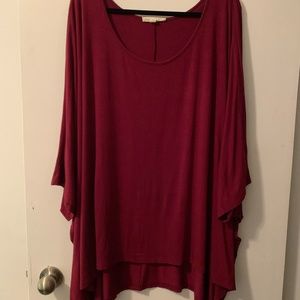Burgundy Draped Top